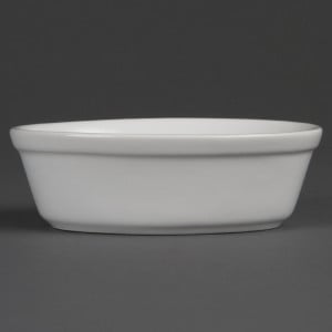 White Oval Gratin Dishes 161 x 116mm - Set of 6 - Olympia - Fourniresto