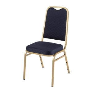 Chaises De Banquet À Dossier Carré Bleues - Lote De 4 - Bolero - Fourniresto