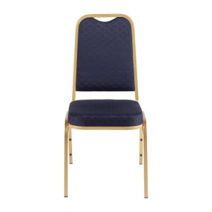 Chaises De Banquet À Dossier Carré Bleues - Lote De 4 - Bolero - Fourniresto