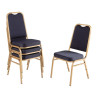 Chaises De Banquet À Dossier Carré Bleues - Lote De 4 - Bolero - Fourniresto