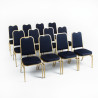 Chaises De Banquet À Dossier Carré Bleues - Lote De 4 - Bolero - Fourniresto