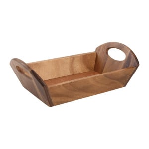 Cesto de mesa em acácia com alças - T&G Woodware - Fourniresto