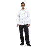 Casaco de Cozinha Unissexo Chicago de Mangas Compridas Branco Tamanho L - Whites Chefs Clothing - Fourniresto