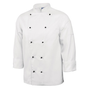 Casaco de Cozinha Unissexo Chicago de Mangas Compridas Branco Tamanho L - Whites Chefs Clothing - Fourniresto