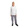 Casaco de Cozinha Unissexo Chicago de Mangas Compridas Branco Tamanho M - Whites Chefs Clothing - Fourniresto