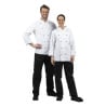 Unisex Chicago Long Sleeve White Chef Jacket Size XXL - Whites Chefs Clothing - Fourniresto