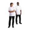 Casaco de Cozinha Unissexo Chicago de Mangas Curtas Branco Tamanho L - Whites Chefs Clothing - Fourniresto