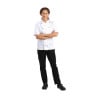 Casaco de Cozinha Unissexo Chicago de Mangas Curtas Branco Tamanho M - Whites Chefs Clothing - Fourniresto