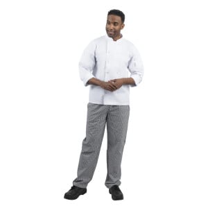 Pantalon De Cuisine Mixte Vegas Petits Carreaux Noirs Et Blancs Taille Xs - Whites Chefs Clothing - Fourniresto