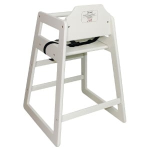 High chair in white wood - Bolero - Fourniresto