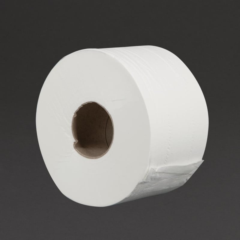 Rolo de Papel Higiênico 2 Folhas Mini Jumbo 150m - Pacote com 12 - Jantex