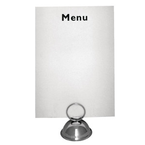 Porta-menu com anel em inox - Olympia - Fourniresto