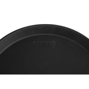 Tabuleiro de Serviço Redondo em Fibra de Vidro Antiderrapante Camtread Preto Ø 280mm - Cambro - Fourniresto