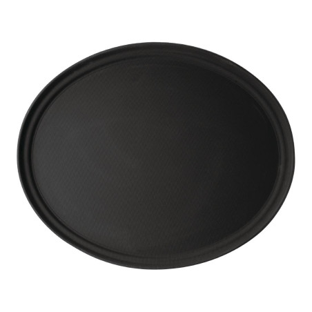 Tabuleiro de Serviço Oval em Fibra de Vidro Antiderrapante Camtread Preto - Cambro - Fourniresto