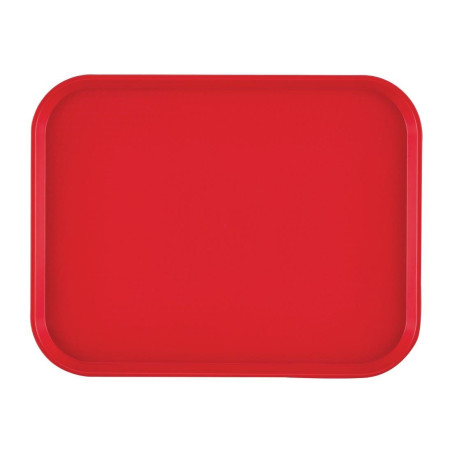 Tabuleiro retangular em polipropileno para fast food vermelho 410mm - Cambro - Fourniresto