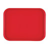 Tabuleiro retangular em polipropileno para fast food vermelho 410mm - Cambro - Fourniresto