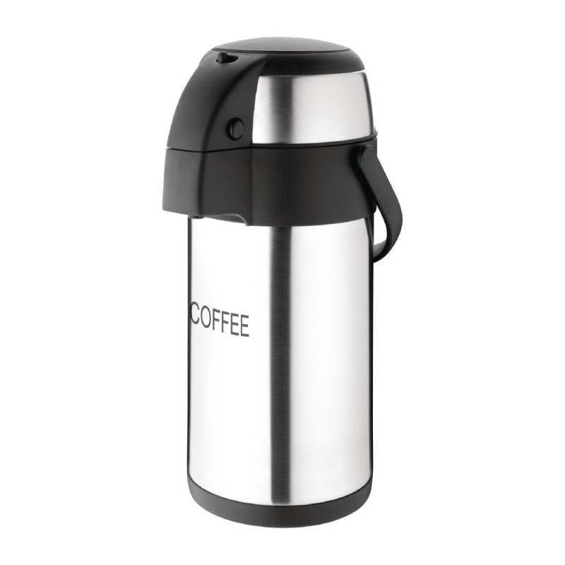 Jarro com bomba para café em inox-3L - Olympia