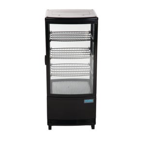 Vitrina refrigerada preta com portas curvas 86 L - Polar - Fourniresto