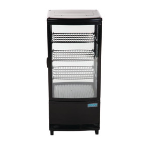Vitrine Refrigerada Preta Com Portas Curvas 86 L - Polar