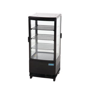 Vitrine Refrigerada Preta Com Portas Curvas 86 L - Polar