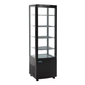 Vitrina refrigerada com portas curvas - Preto 235 L - Polar - Fourniresto