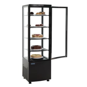 Vitrina refrigerada com portas curvas - Preto 235 L - Polar - Fourniresto