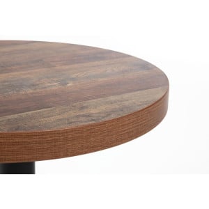Plateau De Table Redondo Efeito Madeira Envelhecida - 600mm - Bolero