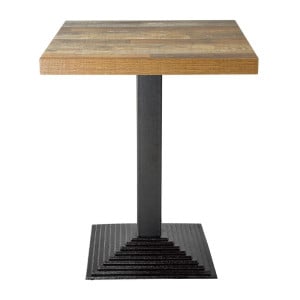 Square Table Top with Aged Wood Effect - L 700mm - Bolero