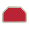 Tray in Trapezoid Polyester GN 500x325mm Red - Roltex - Fourniresto