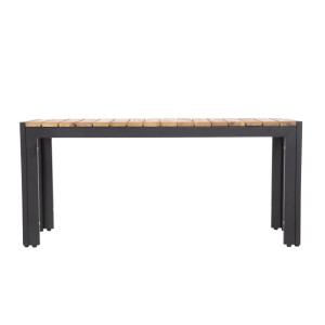 Steel and Acacia Benches 100 cm - Set of 2 - Bolero - Fourniresto