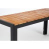 Steel and Acacia Benches 100 cm - Set of 2 - Bolero - Fourniresto