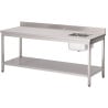 Mesa do Chef com Cuba à Direita e Resguardo em Aço Inoxidável L 1800 x P 700mm - Gastro M