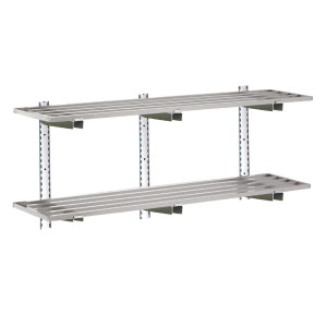 Perforated Stainless Steel Wall Shelf - W 1000 x D 400 mm - Gastro M - Fourniresto