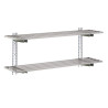 Perforated Stainless Steel Wall Shelf - W 1200 x D 400mm - Gastro M