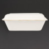 Barquettes À Charnière en Bagasse Compostables - 500 ml - Lot de 250 - Fiesta Green