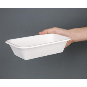 Barquetes de Bagasse Compostáveis - L 215 mm - Pacote de 50 - Fiesta Green