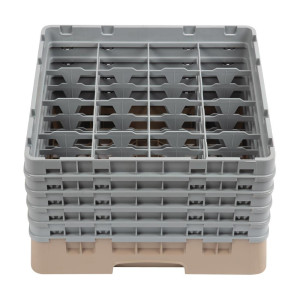 Suporte para copos de 16 compartimentos Camrack bege - L 500 x P 500mm - Cambro