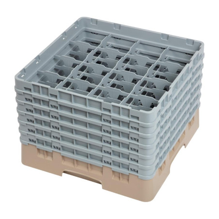 Glass Rack 16 Compartments Camrack Beige-L 500 x W 500mm - Cambro