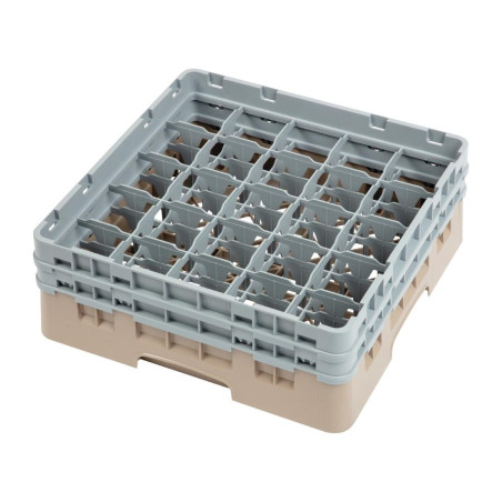 Suporte para copos com 25 compartimentos Camrack Bege Altura-L 500 x P 500mm - Cambro