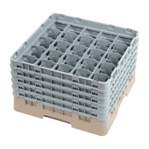 Casier À Verres 25 Compartiments Camrack Beige-500x 500mm - Cambro