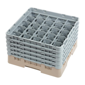 Suporte para copos com 25 compartimentos Camrack Bege-500x500mm - Cambro