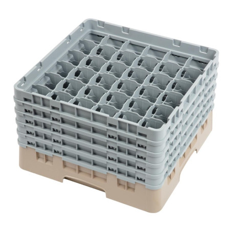 Suporte para copos com 36 compartimentos Camrack Bege - L 500 x P 500mm - Cambro