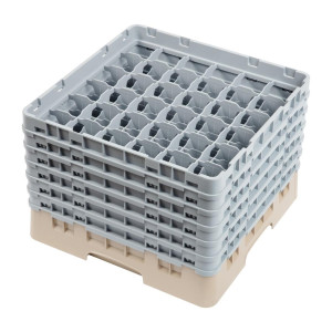 Suporte para copos de 36 compartimentos Camrack Bege 500 x 500 mm - Cambro