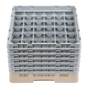 Suporte para copos de 36 compartimentos Camrack Bege 500 x 500 mm - Cambro