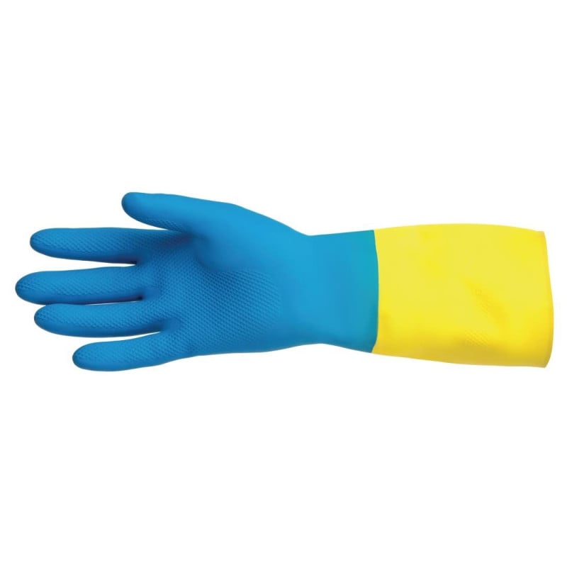 Gants Étanches Protection Chimique Légère Bleus et Jaunes Mapa 405 - Taille M - Mapa