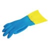 Waterproof Light Chemical Protection Gloves Blue and Yellow Mapa 405 - Size M - Mapa