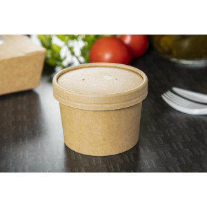 Tigelas de sopa Kraft micro-ondáveis recicláveis - 225ml - Conjunto de 500 - Colpac