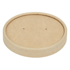 Tampas para Tigelas de Sopa Kraft Micro-ondas Recicláveis 225ml e 350ml - Lote de 500 - Colpac
