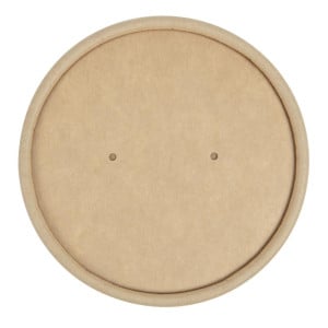 Tampas para Tigelas de Sopa Kraft Micro-ondas Recicláveis 225ml e 350ml - Lote de 500 - Colpac