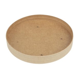 Tampas para Tigelas de Sopa Kraft Micro-ondas Recicláveis 225ml e 350ml - Lote de 500 - Colpac